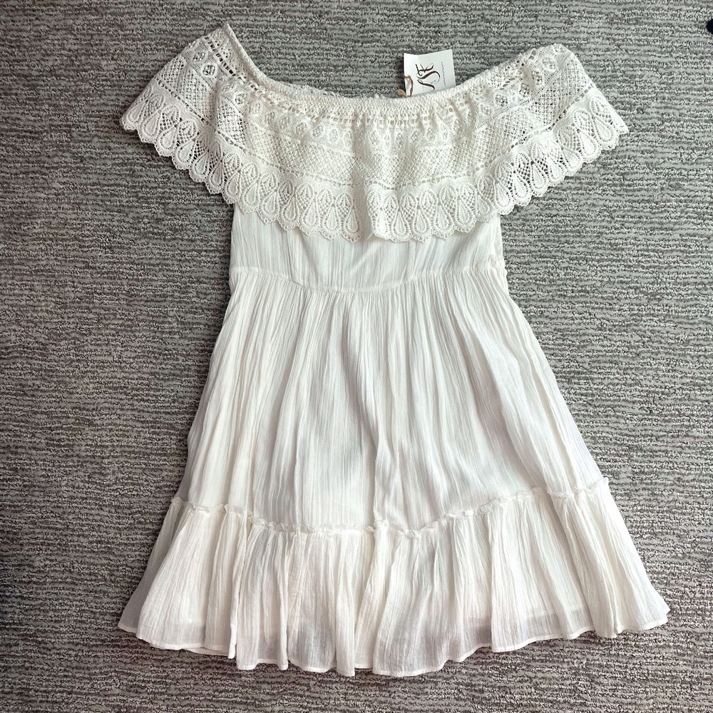 Love Shack Fancy Off-Shoulder Dress